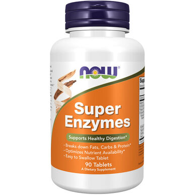 Tablete Now Super Enzymes za podporo prebavnim funkcijam 90 tablet 90 tablet