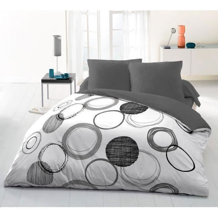 Audace Microfiber Duvet Cover Set - 1 Duvet Cover 220 x 240 cm + 2 Pillowcases 63 x 63 cm - Light Grey