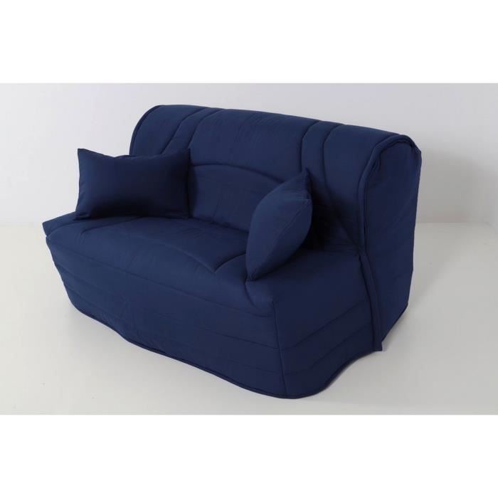 Housse BZ 140x190 matelassée BLEU MARINE
