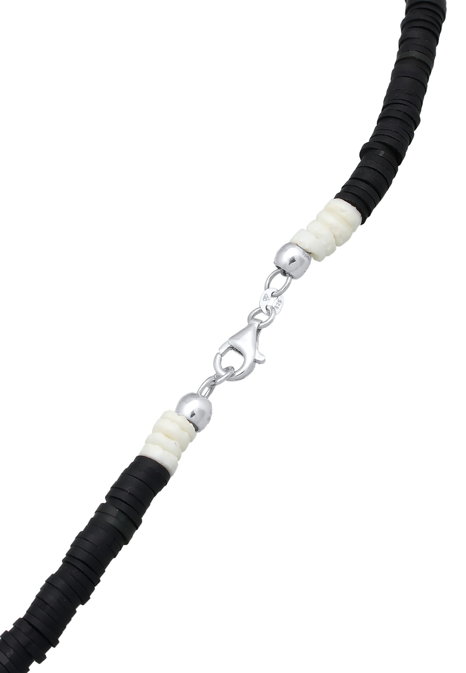KUZZOI Perles pour hommes Vintage Surfer avec perles Heishi en argent sterling 925