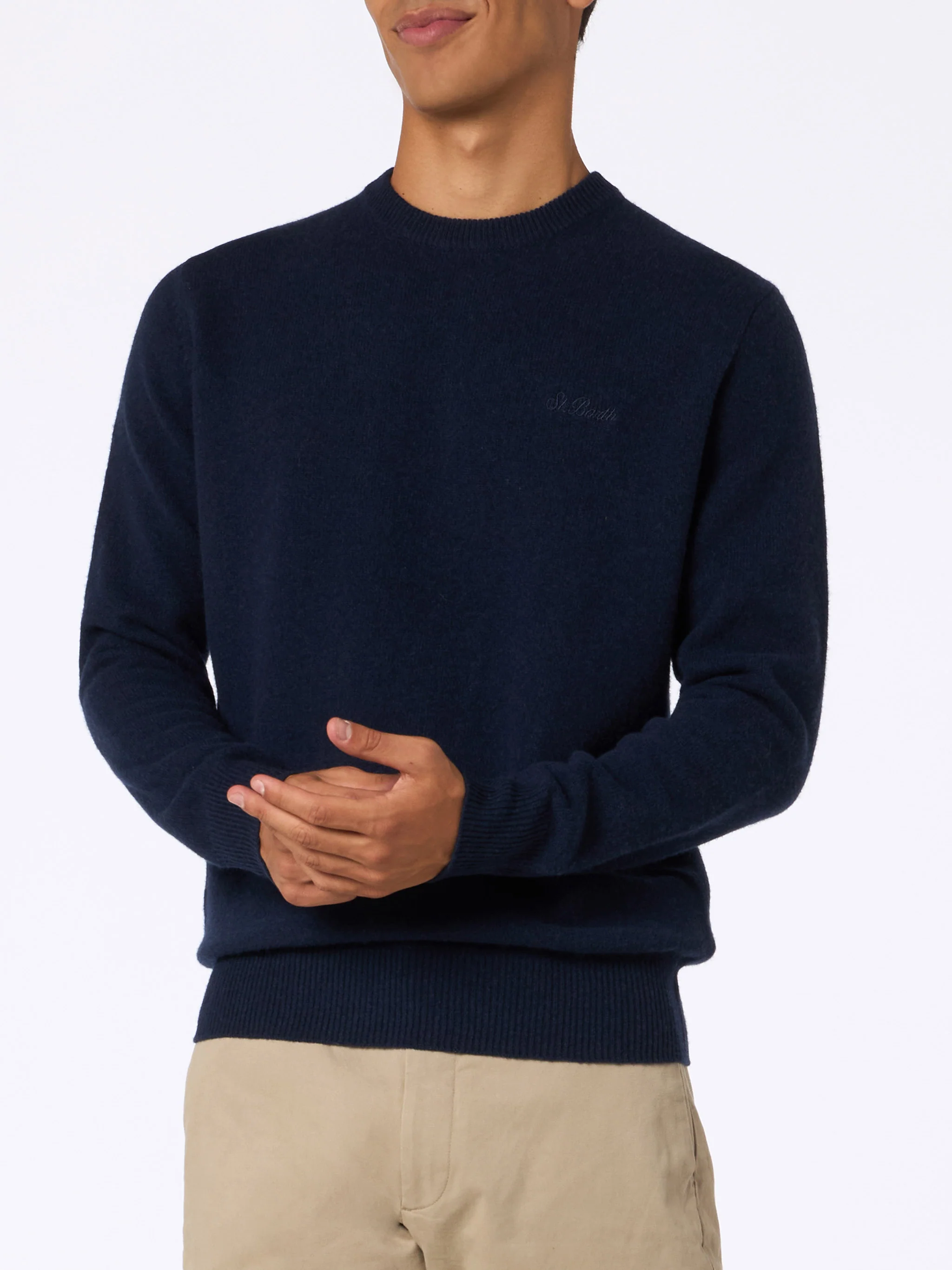 Regent herentrui van marineblauw lamswol