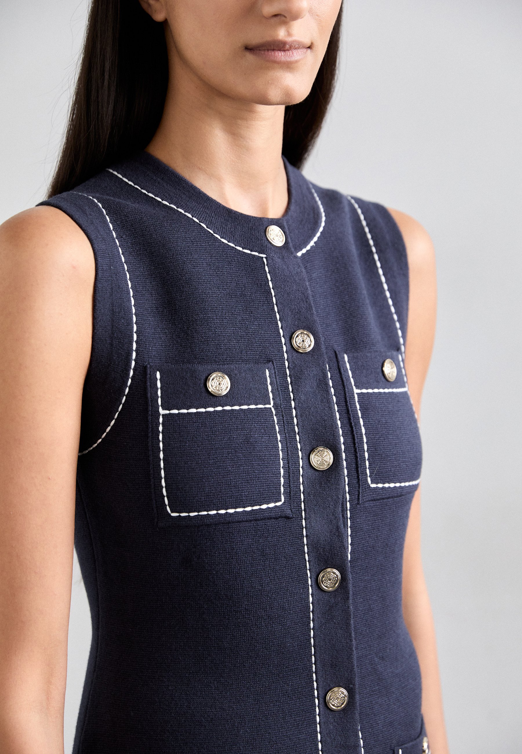 Maje ROUSSAILLON - Pulloverkleid - Marineblau