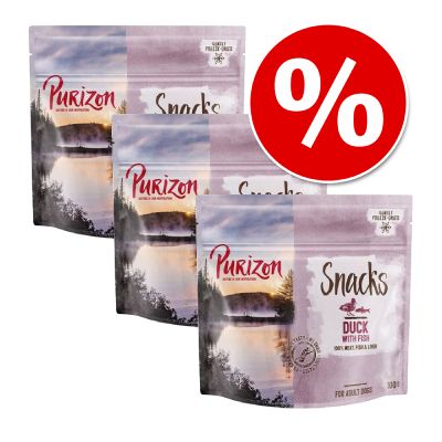 x 100 g de snacks para perros Purizon de pato con pescado sin cereales - ¡Precio especial!*