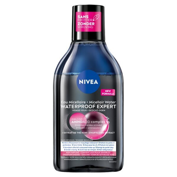 NIVEA Waterproof Expert micelārais ūdens<br>400ml - Visiem ādas tipiem