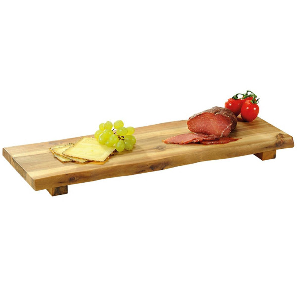 Deska do serwowania z nóżkami 53x19 cm z drewna akacjowego
