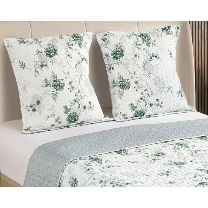 Colcha grossa acolchoada 240x260cm com 2 fronhas 65x65cm B-2-210