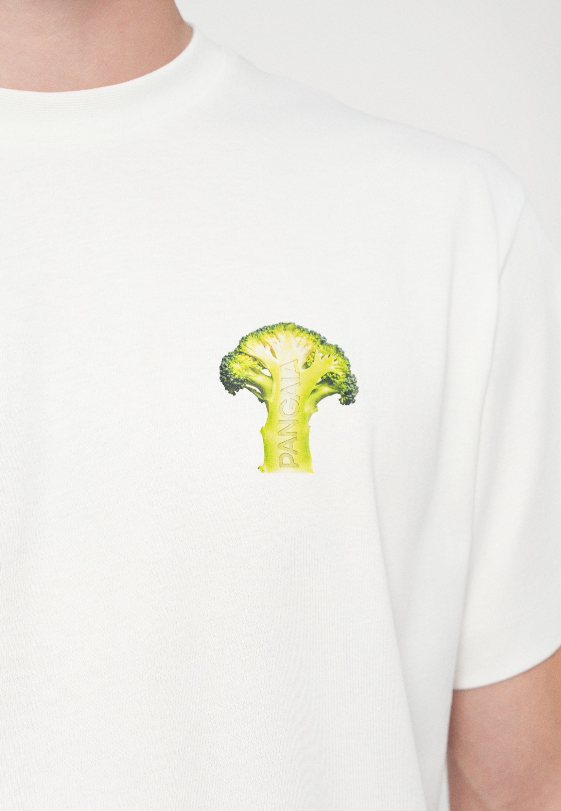 T-shirt imprimé PANGAIA BROCOLI MOYEN UNISEXE - blanc cassé