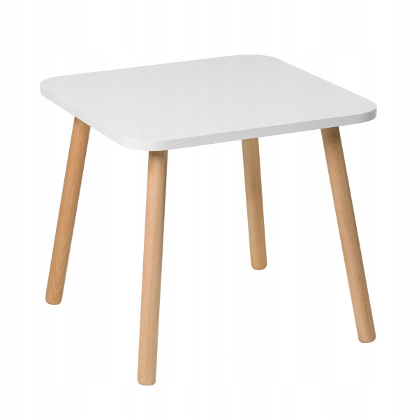 Stolik dla dzieci kwadratowy 50 cm biały