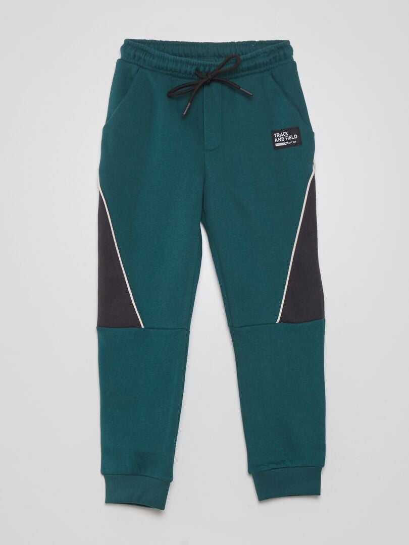 Pantalones deportivos bicolor - VERDE