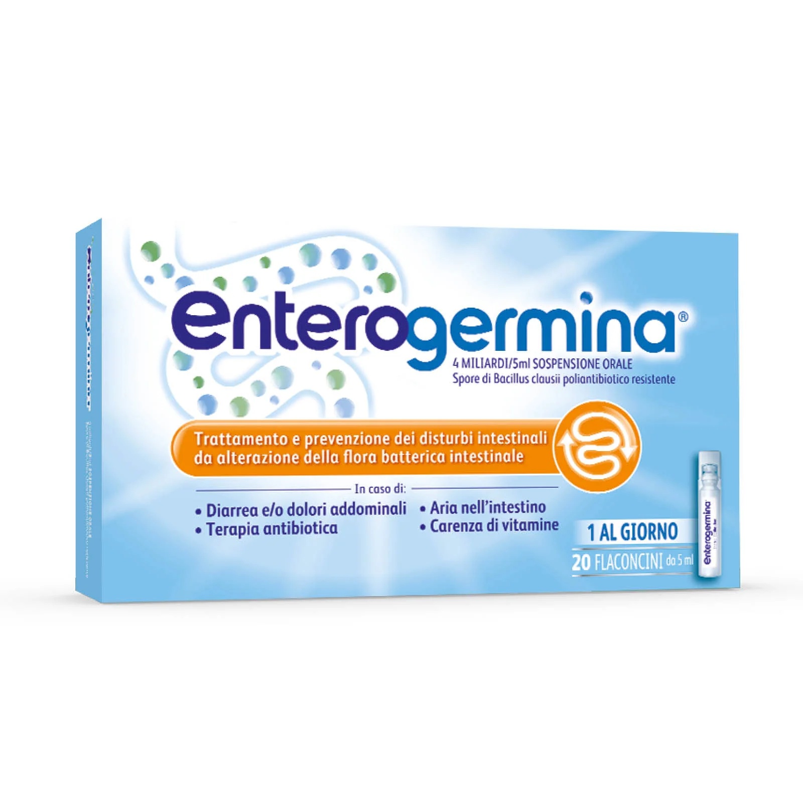 ENTEROGERMINA Enterogermina 4 mil millones/5 ml 20 viales