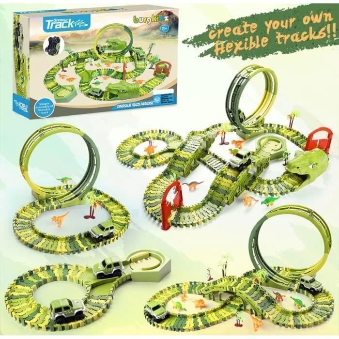 Circuit Voiture Enfant Dinosaure Jouet Enfant 3 Ans-Circuit Voiture Electrique Jeu, Cars Jouet 3 4 5 6 9+Ans Garçon Fille