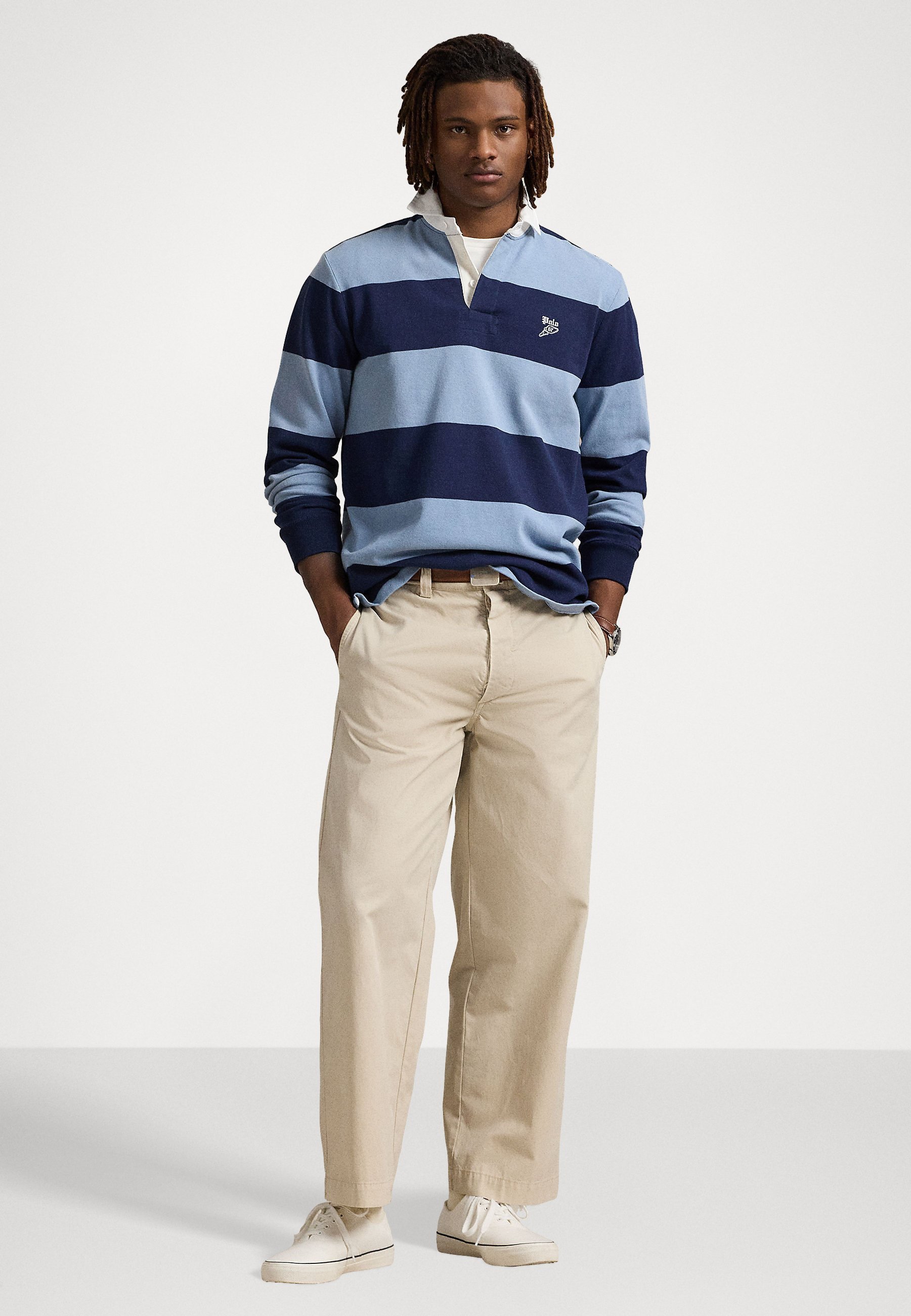 Polo Ralph Lauren CLASSIC FIT BRODÉ RUGBY T-SHIRT - Manches longues - Bleu marine/Bleu marine