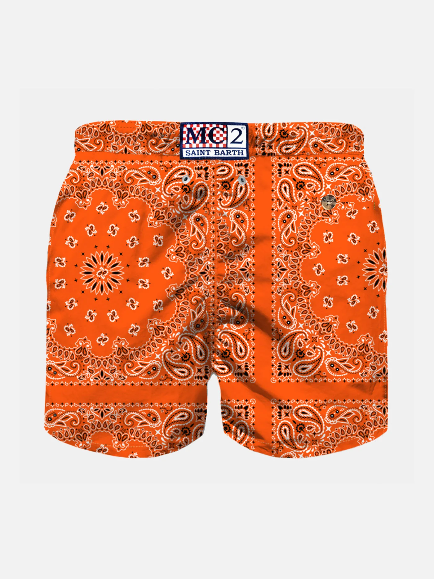Jungenbadeanzug mit orangefarbenem Bandana-Print