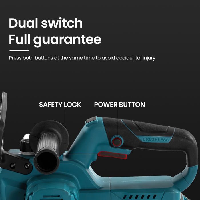 Motosierra - Motosierra inalámbrica de 12 pulgadas - 1500 W - Compatible con baterías Makita - Capacidad de corte de 30 cm - Autonomía de 40 minutos