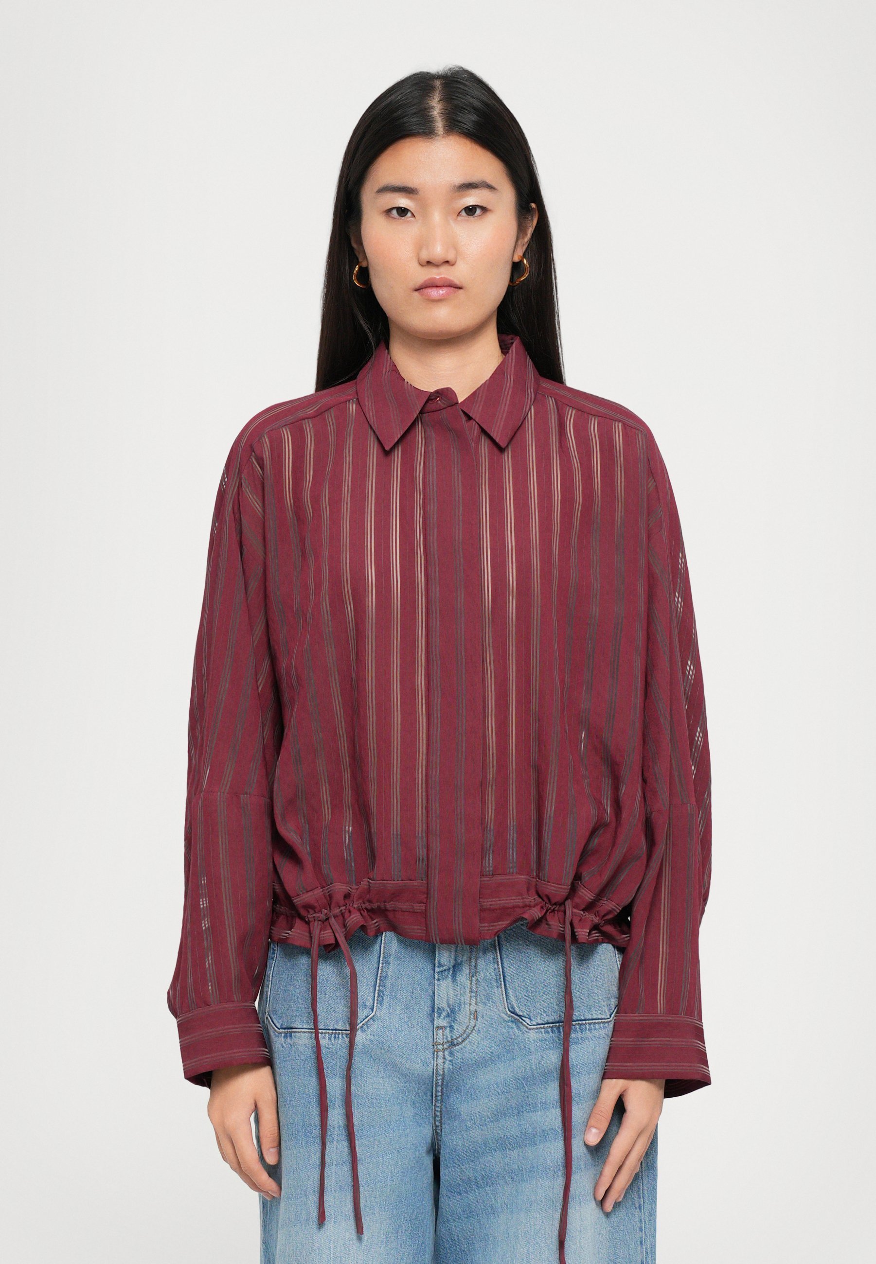 MUNTHE LOASTA - Blouse met knoopsluiting - bordeaux