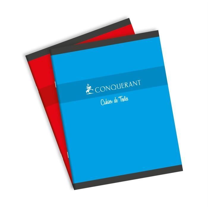 Cahier de Textes - Non spécifié - 17x22cm - 124 pages - 70g - Grands Carreaux Coloris aléatoires