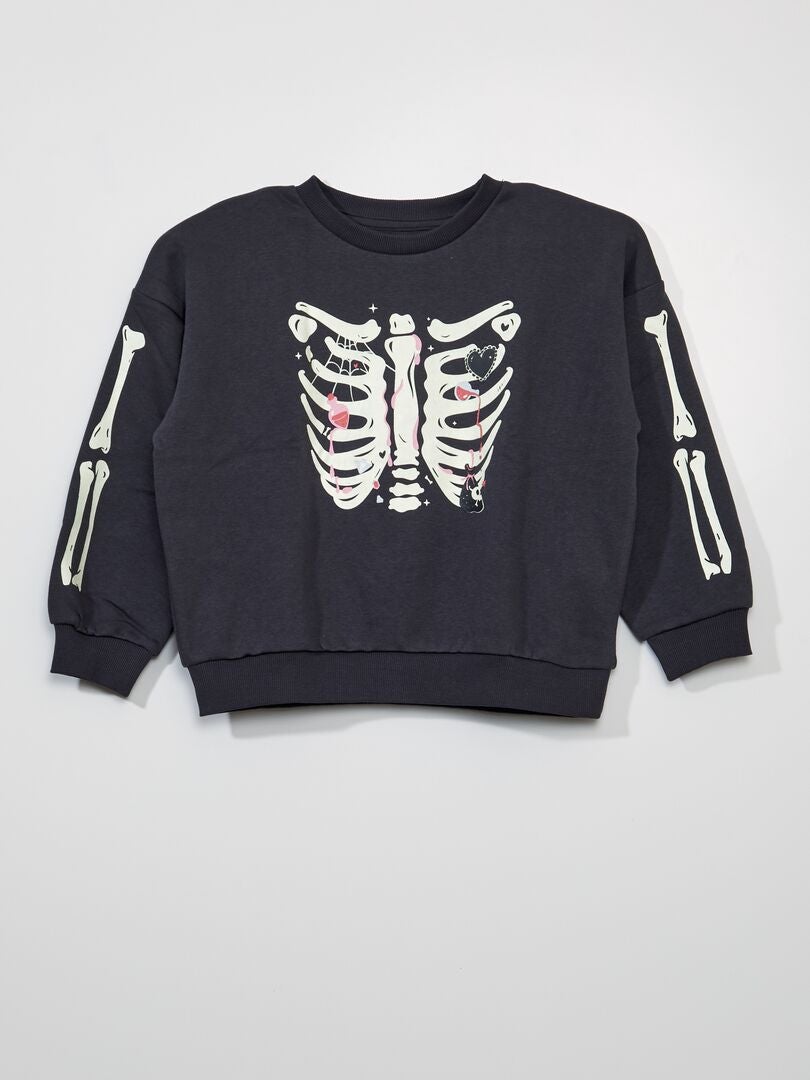 Bluza polarowa na Halloween – ciemnoszara