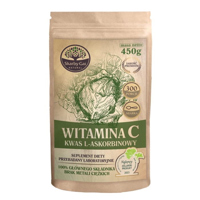 Treasures of Gaia Vitamina C naturale (acido L-ascorbico) da cavolo 450 g