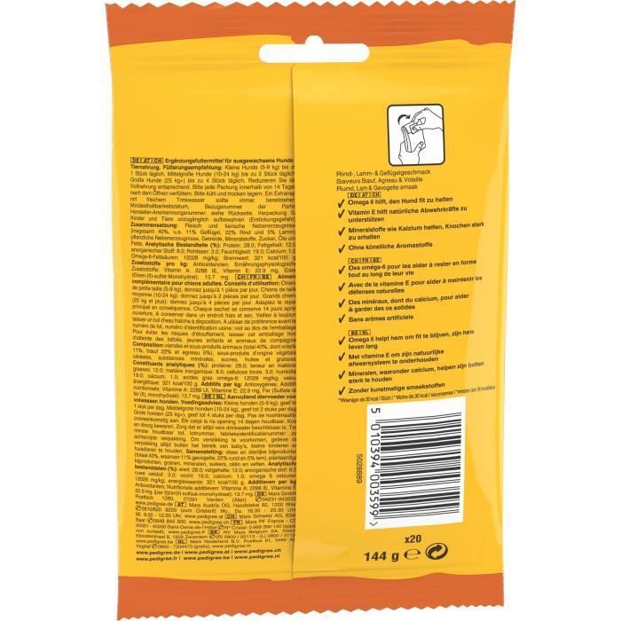 PEDIGREE Schmackos Multi-Rewards - For Dogs - 20 x 144g