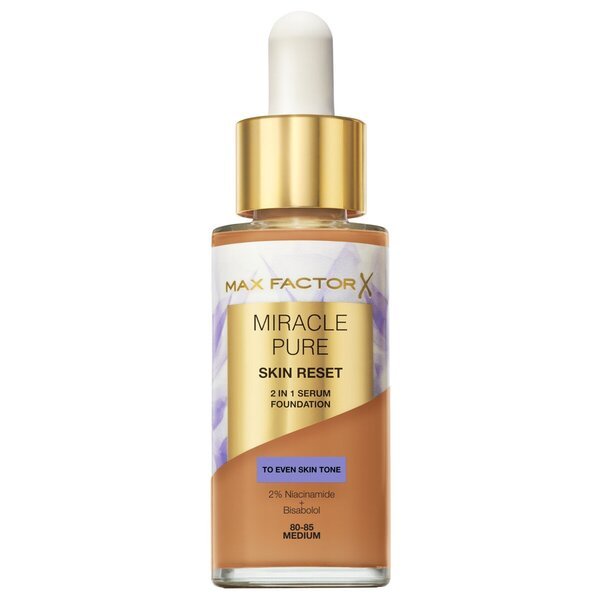 Max Factor Miracle Pure Skin Reset 80-85 Medium 2-in-1 seruma tonālais krēms<br>30ml