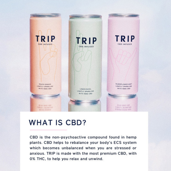 Băuturi CBD TRIP Piersică și Ghimbir 12 x 250ml | Sănătate | Superdrug
