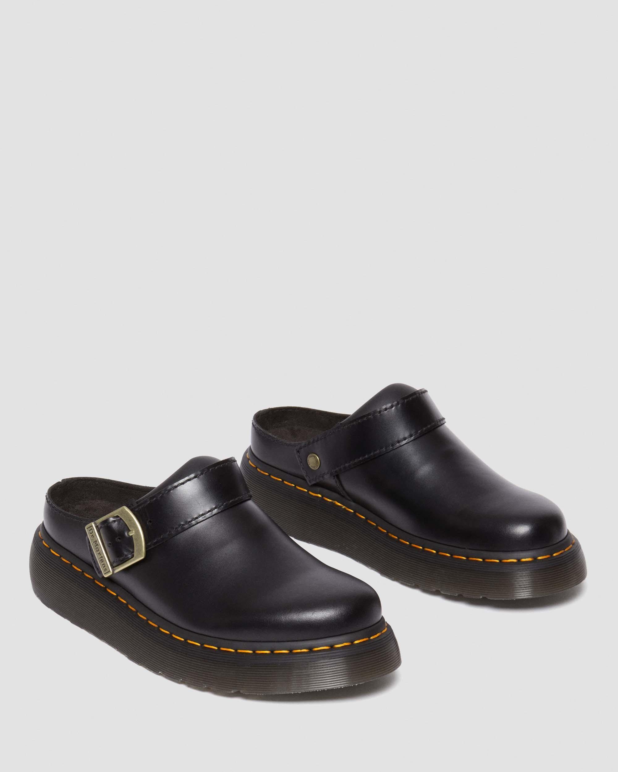 Laketen Leder Plateau Mules