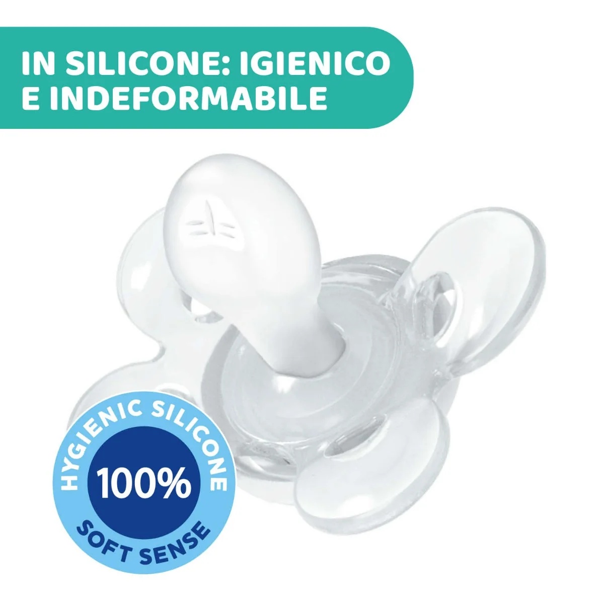 CHICCO Chicco Comfort Girl Chupete de silicona, 2 unidades, 6-16 meses