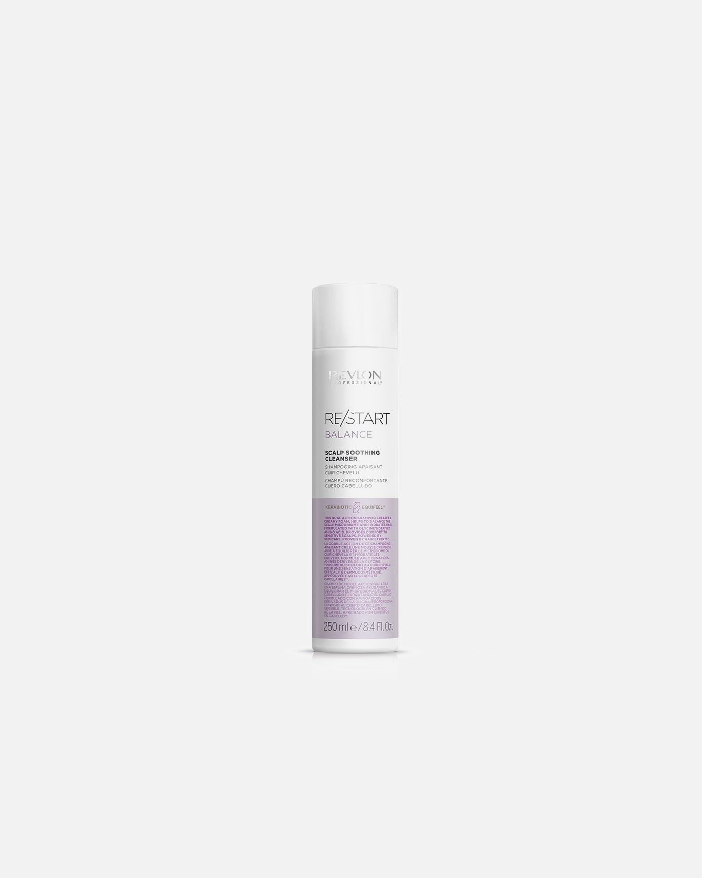 Revlon Professional Hair Shampoo Restart RE/START™ BALANCE Be sulfatų, raminantis galvos odos šampūnas – 250 ml