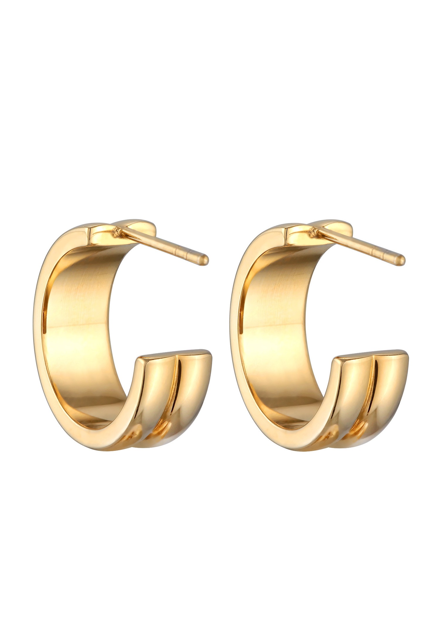 Elli Femmes Créoles Clous d'oreilles Chunky Tendance Couleur Or