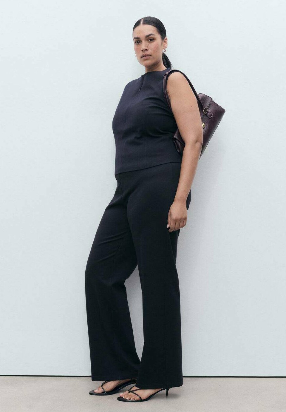Mango STRAIGHT FIT MET ELASTISCHE TAILLE - Broek - donkerblauw