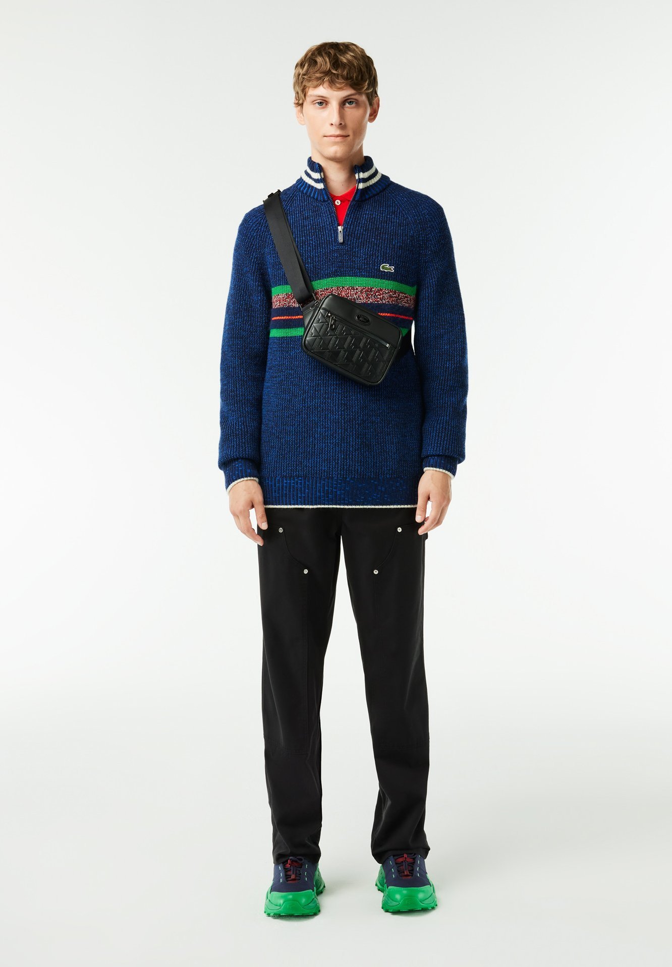 Lacoste NOMOGRAMME UNISEX - Borsa a tracolla - nera