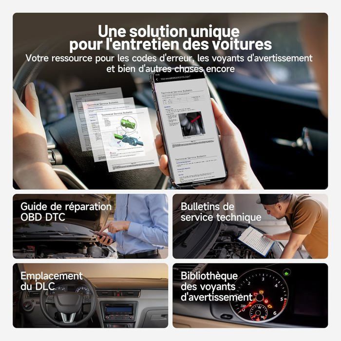 TOPDON Carpal Valise Diagnostic Auto Scanner OBD2 Tous systèmes et 6 Services de Réinitialisation en français