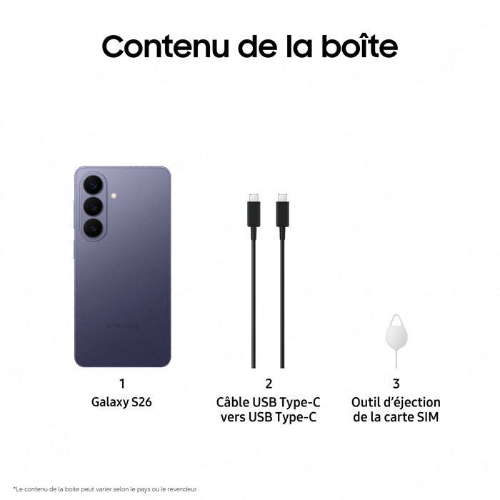 Samsung Galaxy S26 AI Smartphone 256 Go Violet