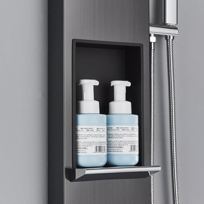 Columna de ducha de hidromasaje en acero inoxidable, panel de ducha multifuncional con grifo mezclador para baño.