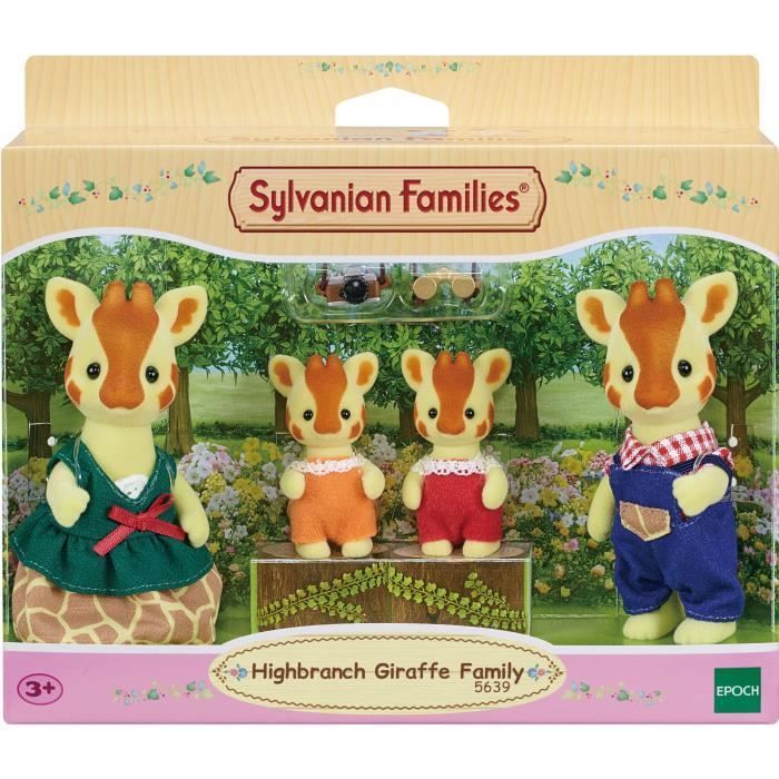SYLVANIAN FAMILIES - Famiglia di giraffe - 4 personaggi articolati - Arancione - Unisex