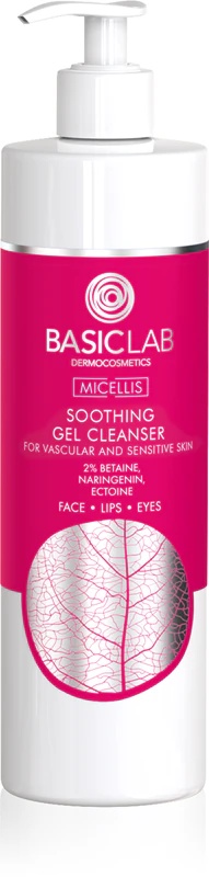 „BasicLab Dermocosmetics“ micelinis raminamasis valomasis gelis jautriai ir sudirgusiai odai