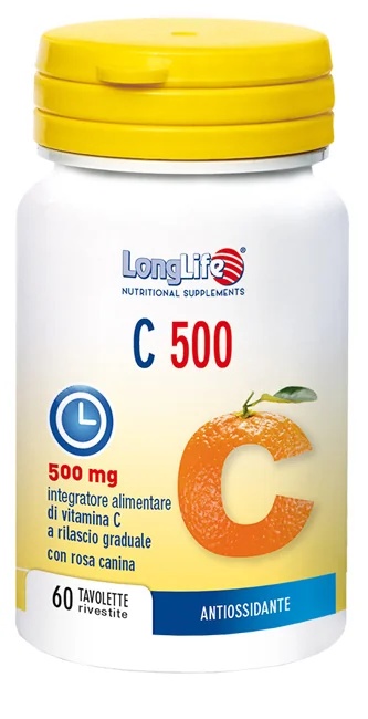 Long Life Vitaminesupplement LongLife C500 60 tabletten met verlengde afgifte voor het immuunsysteem