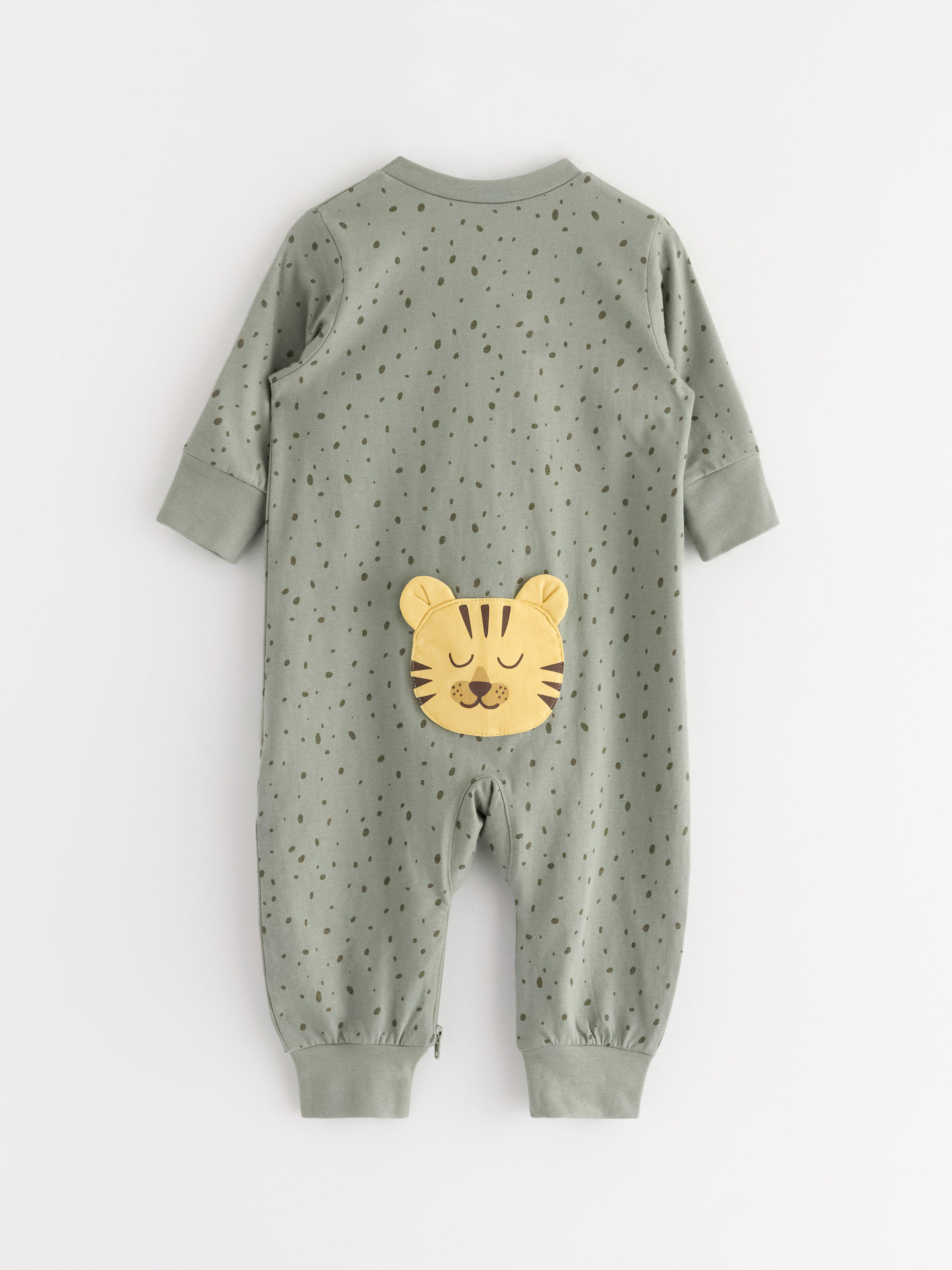 Pijama verde-acinzentado