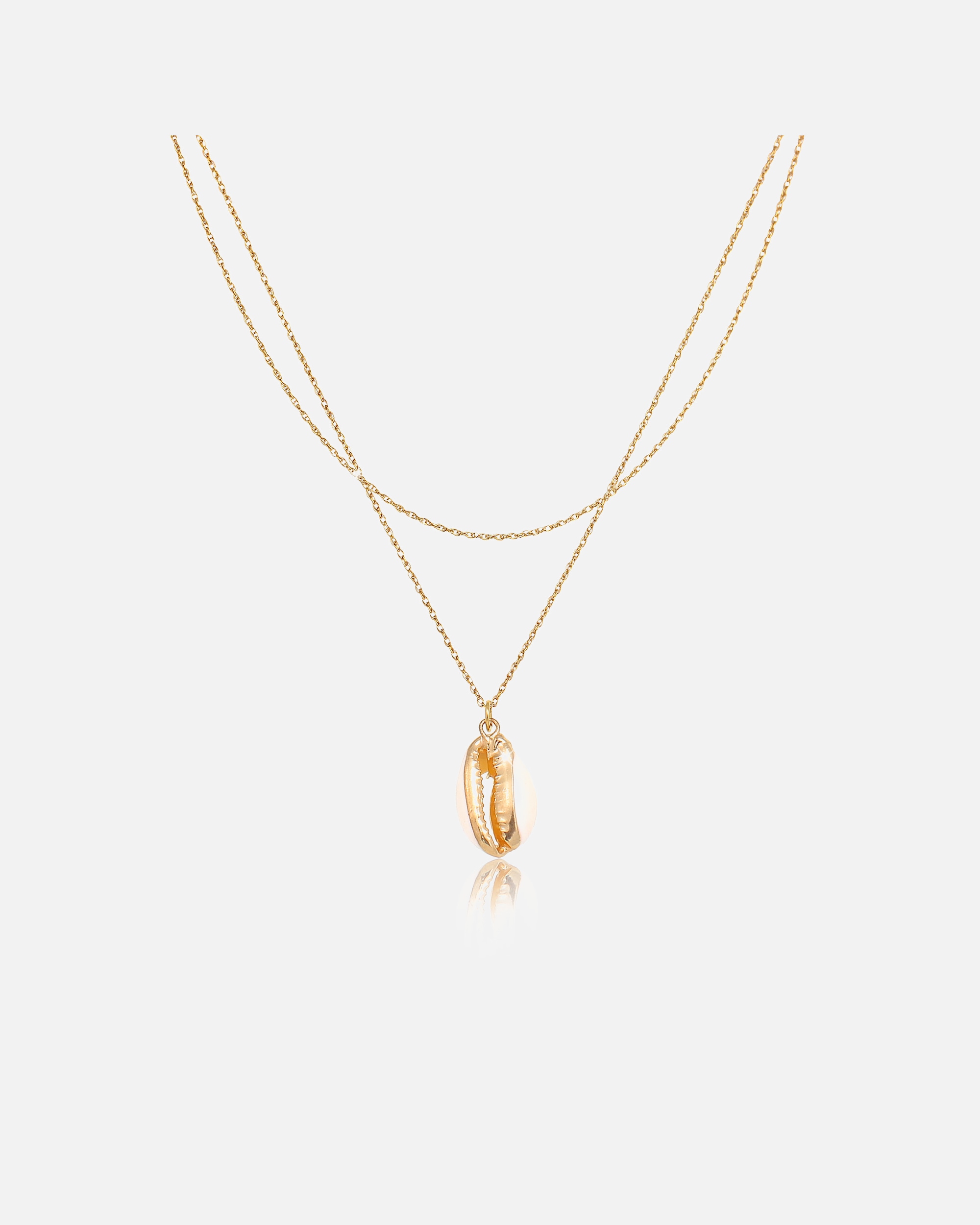 Elli Coquillage Pendentif A Couche Été Plage Collier Femme - (925/1000) Argent Plaqué Or
