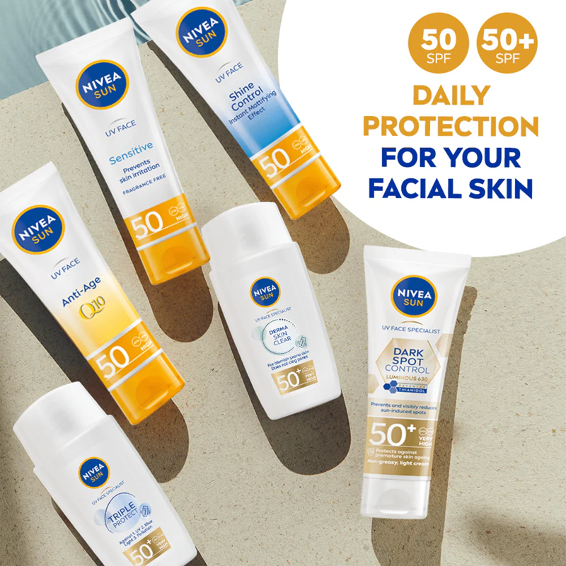 NIVEA SUN Luminous 630 opaľovací krém na tvár proti zafarbeniu pleti