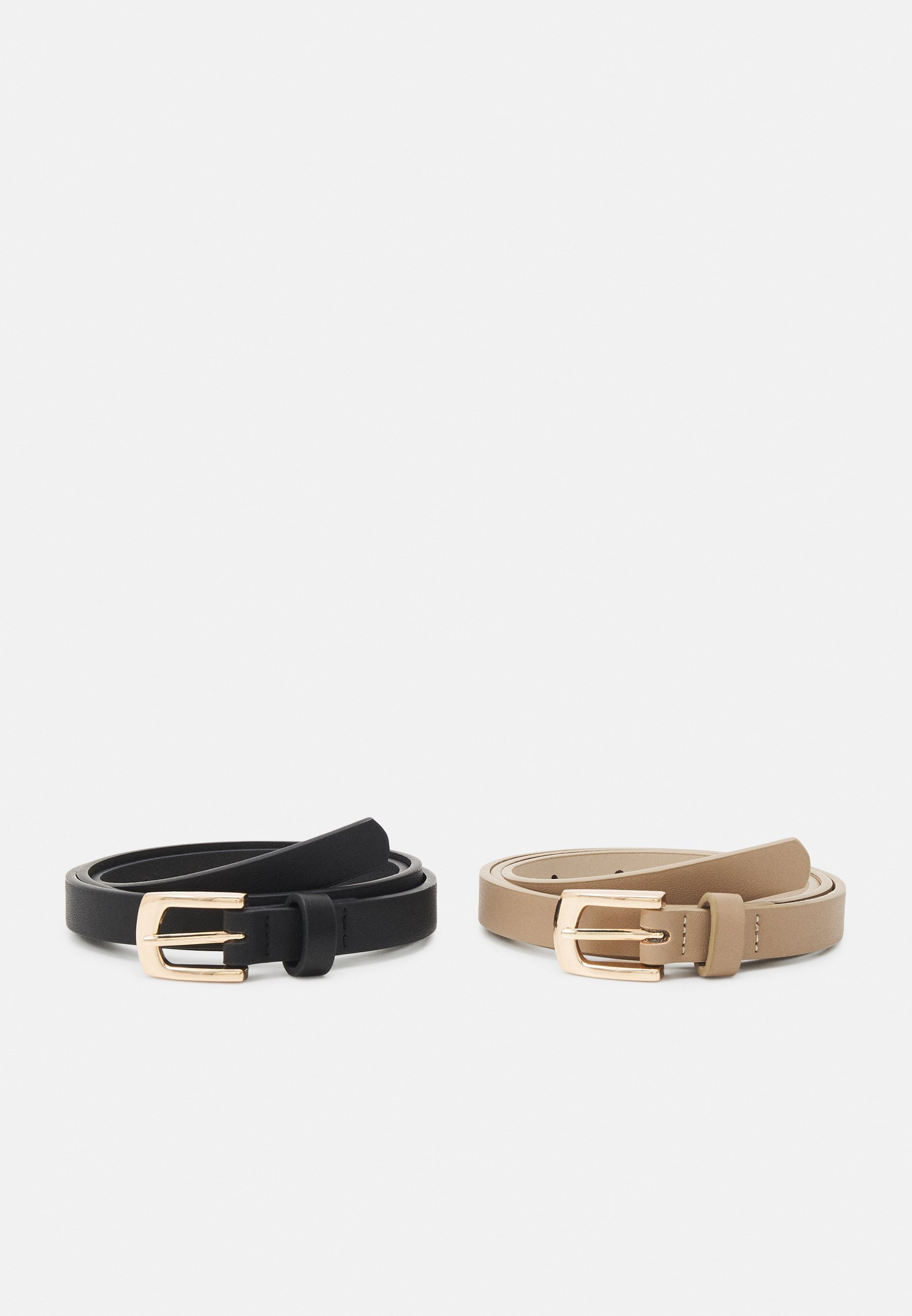 Anna Field 2 PACK - Pásek - black/taupe