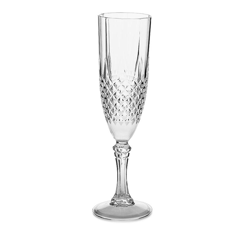 Set di 4 bicchieri da champagne Cuisine da 22 cl in plastica trasparente