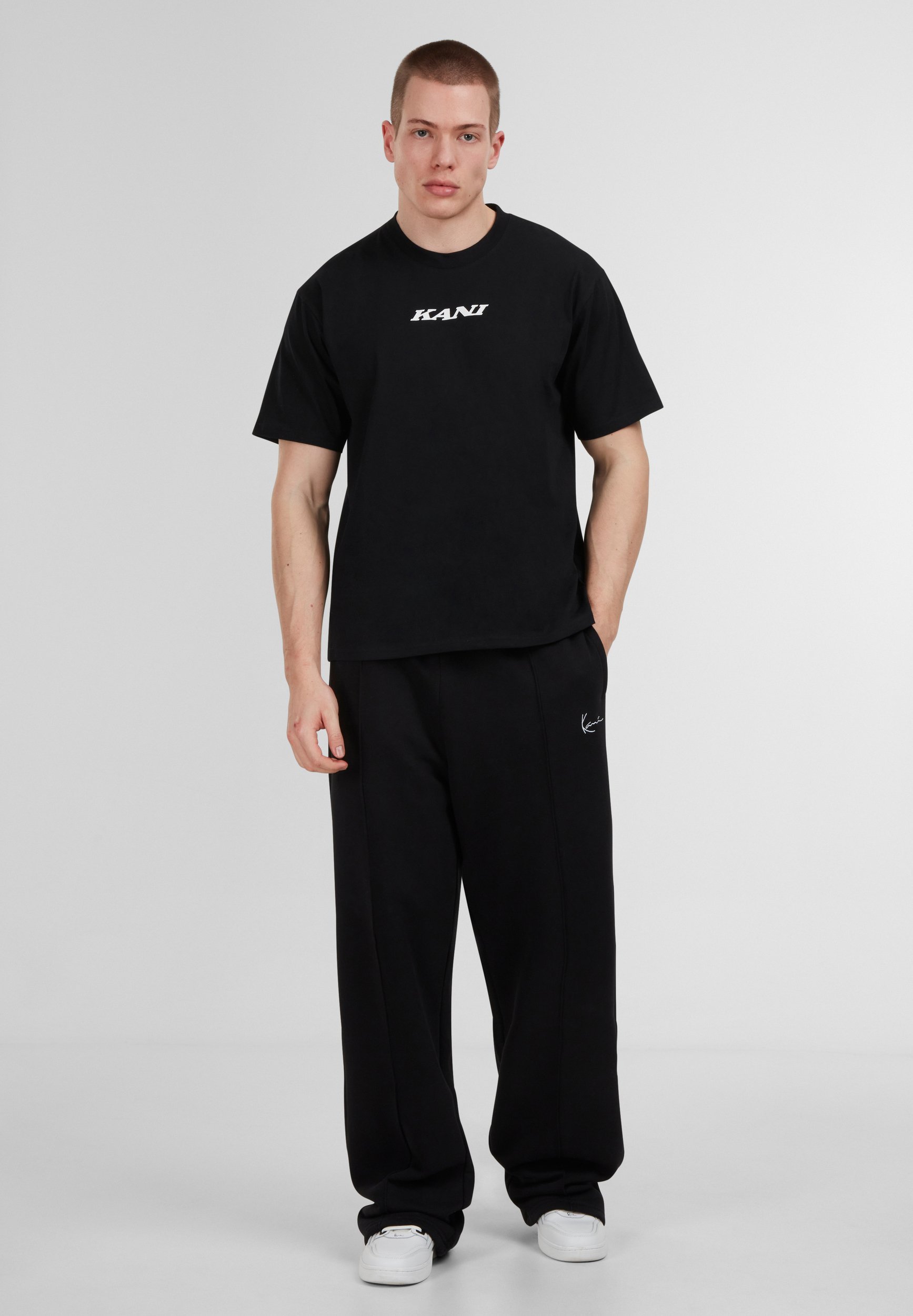 Pantalon de survêtement Karl Kani SIGNATURE STRAIGHT LEG - noir