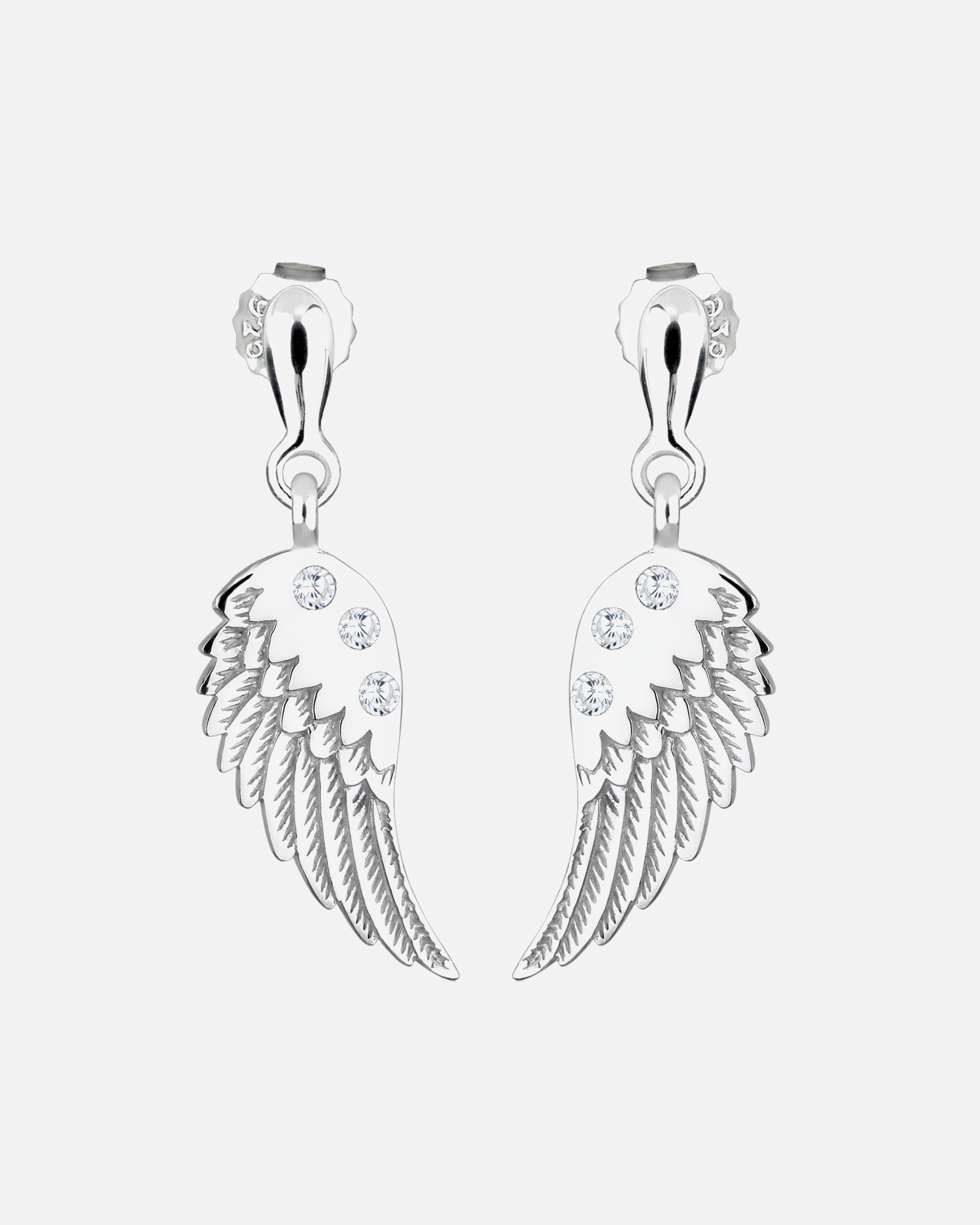 Elli Femme Pendentif Aile d'Ange Moderne avec Cristaux de Zircone en Argent Sterling 925