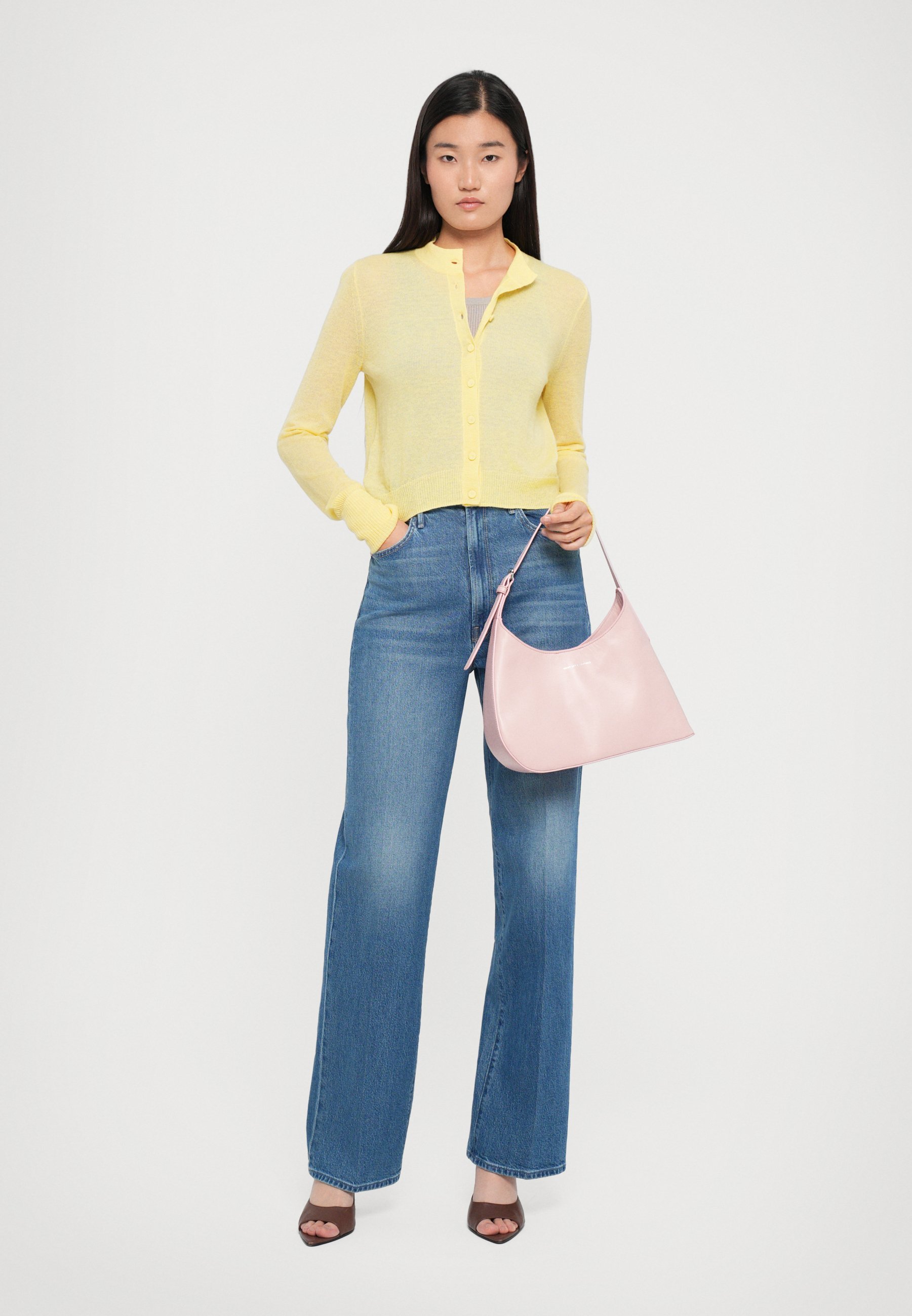 Jean Mother HI WAISTED TUNNEL VISION SNEAK SUPERIOR - Coupe droite - Denim bleu