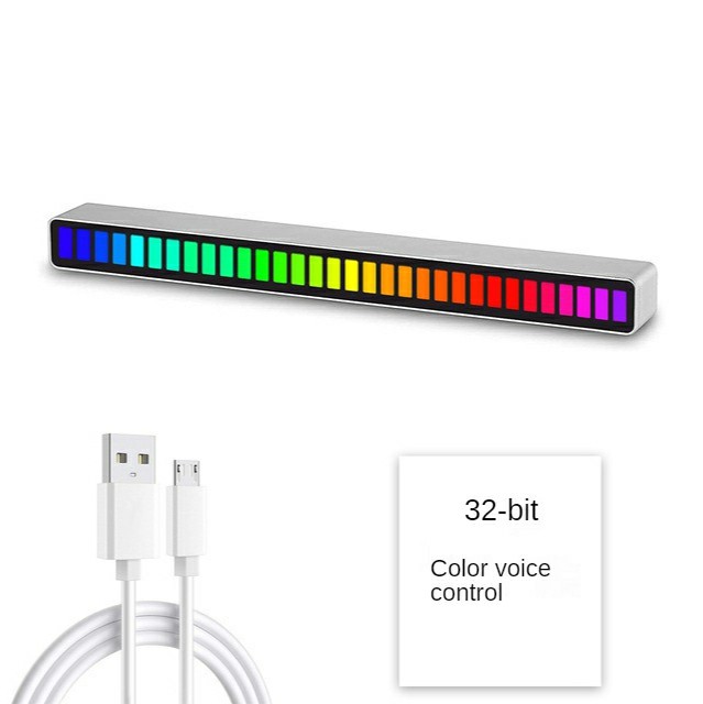 2021 LED Strip Light with Sound Control Pickup Rhythm Music Atmosphere Light RGB Music Light Bar USB Colorful Lamp For Car Part