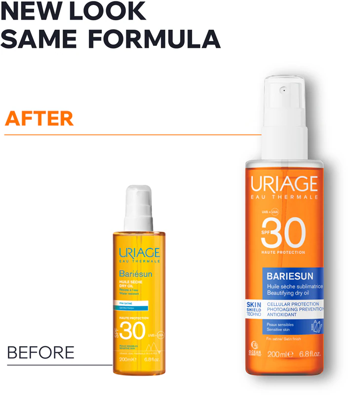 Óleo Seco Uriage Bariésun FPS 30, protetor solar em óleo seco FPS 30