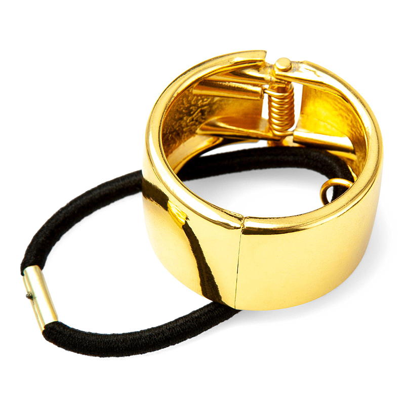Essentii Hårbånd med metalring, guldfarvet