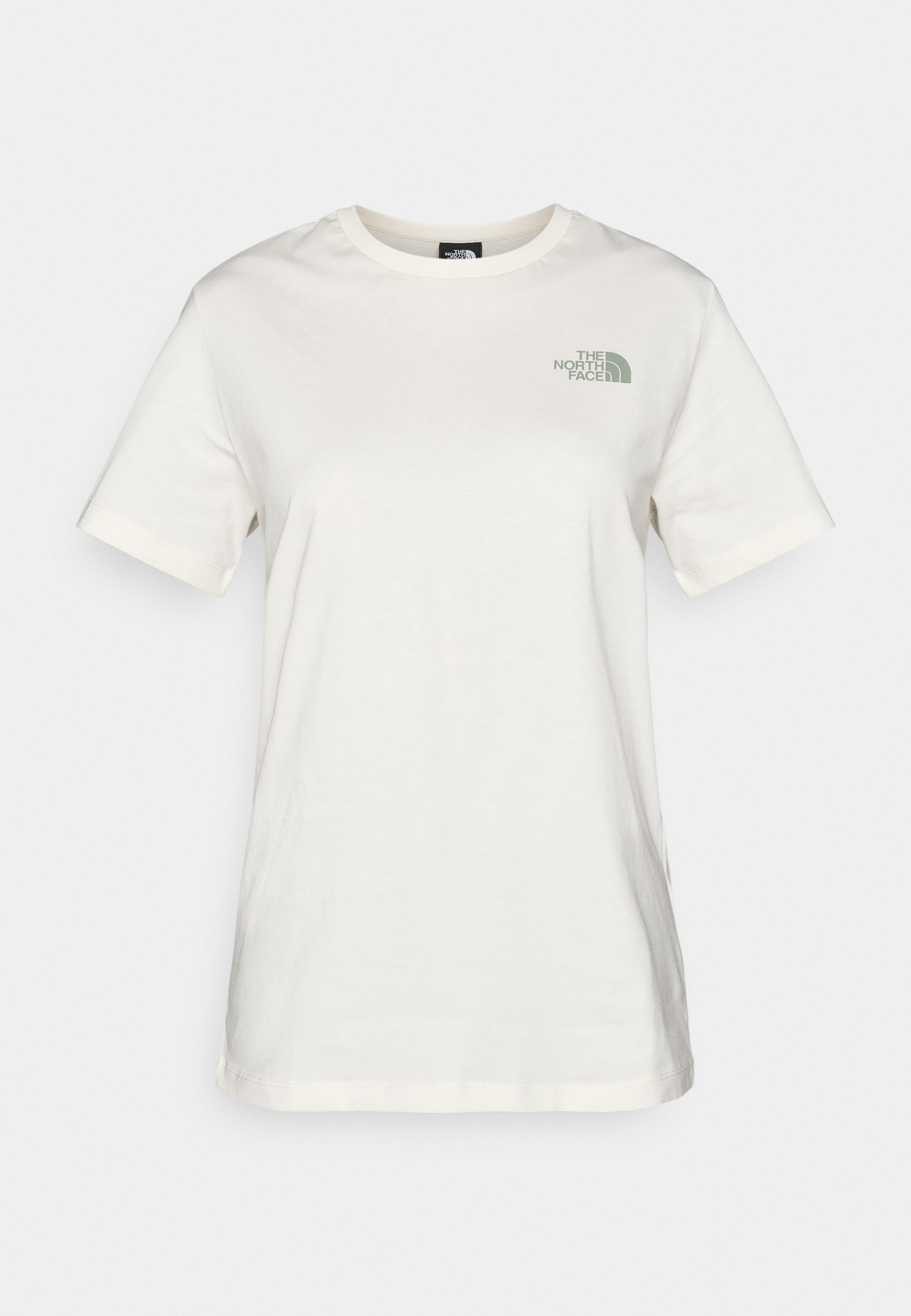 The North Face BOX RELAXED TEE - T-shirt met print - wit duin/leisteenmos