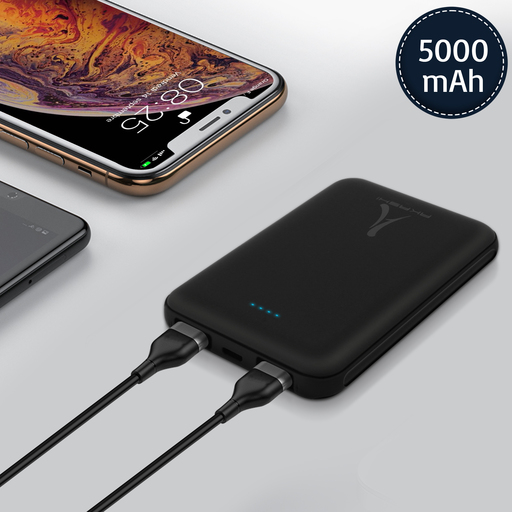 Powerbank Akshi 5000 mAh snellader 2.1a 2xusb
